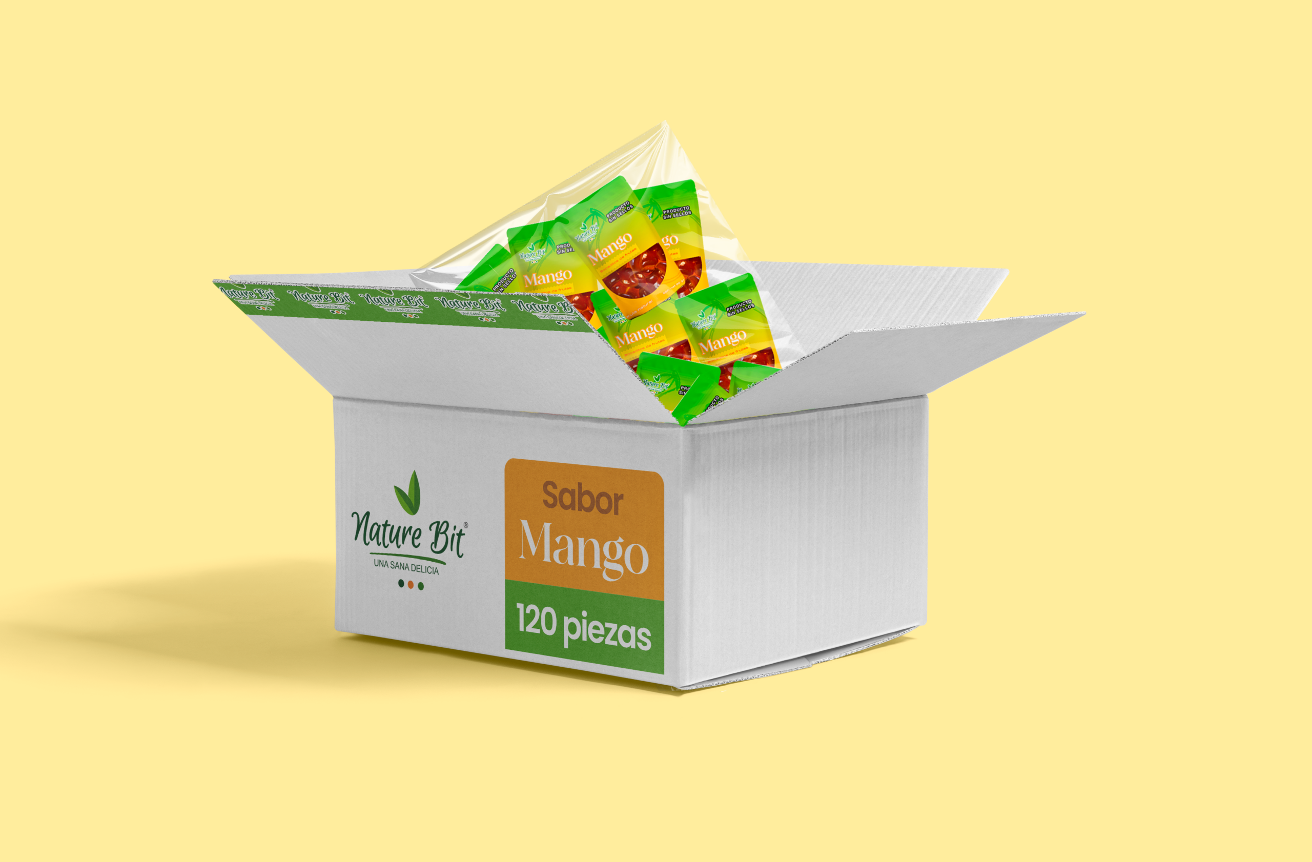 CAJA_MANGO Caja con 120 pzs de Mango Natural
