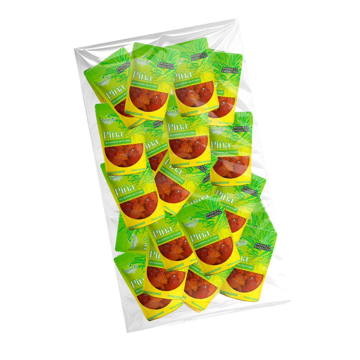 bolsatransparente_piña Bolsa con 20 pzs sabor Piña